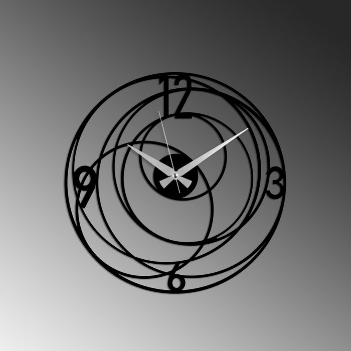 Wallity Reloj de Pared Decorativo de Metal Negro 49 x 49 cm